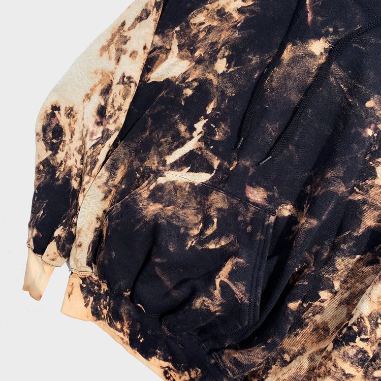 Plain Acid Burned Tie Dye Hoodie - Free Shipping - iimvclothing