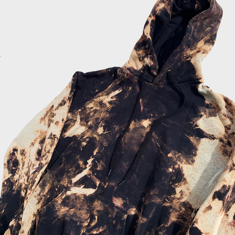 Plain Acid Burned Tie Dye Hoodie - Free Shipping - iimvclothing