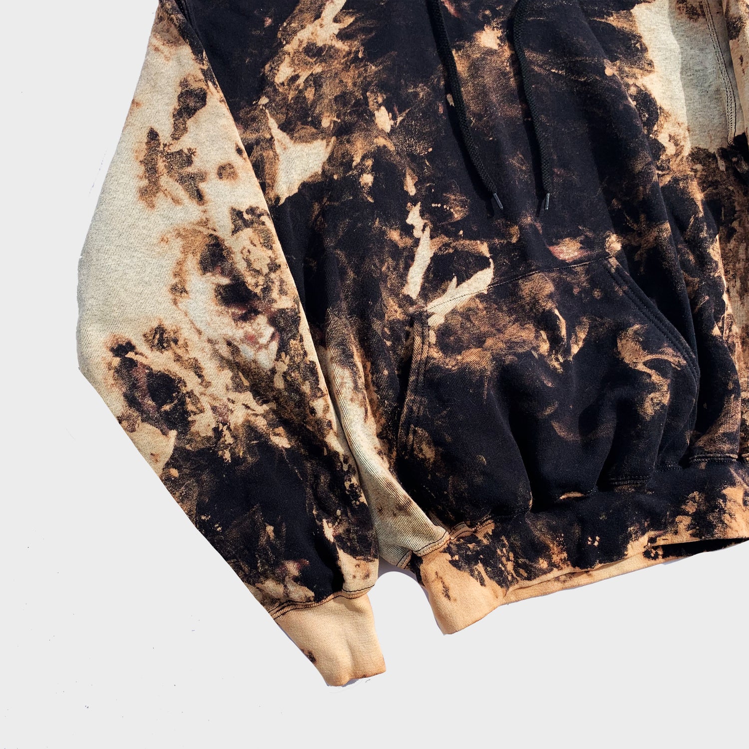 Plain Acid Burned Tie Dye Hoodie - Free Shipping - iimvclothing
