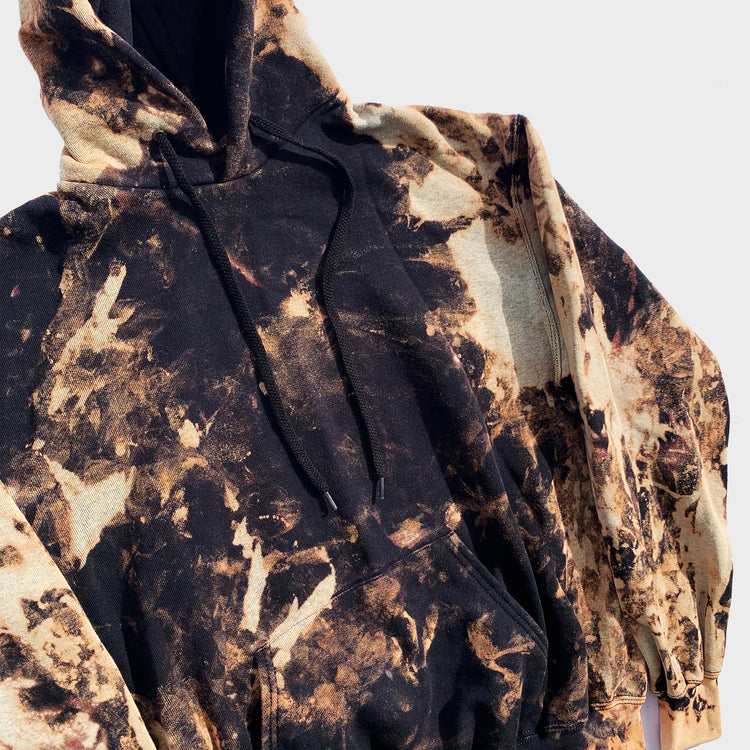 Plain Acid Burned Tie Dye Hoodie - Free Shipping - iimvclothing