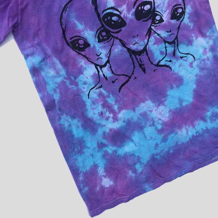 Aliens Purple/Blue Tie Dye T-shirt - Free Shipping - iimvclothing