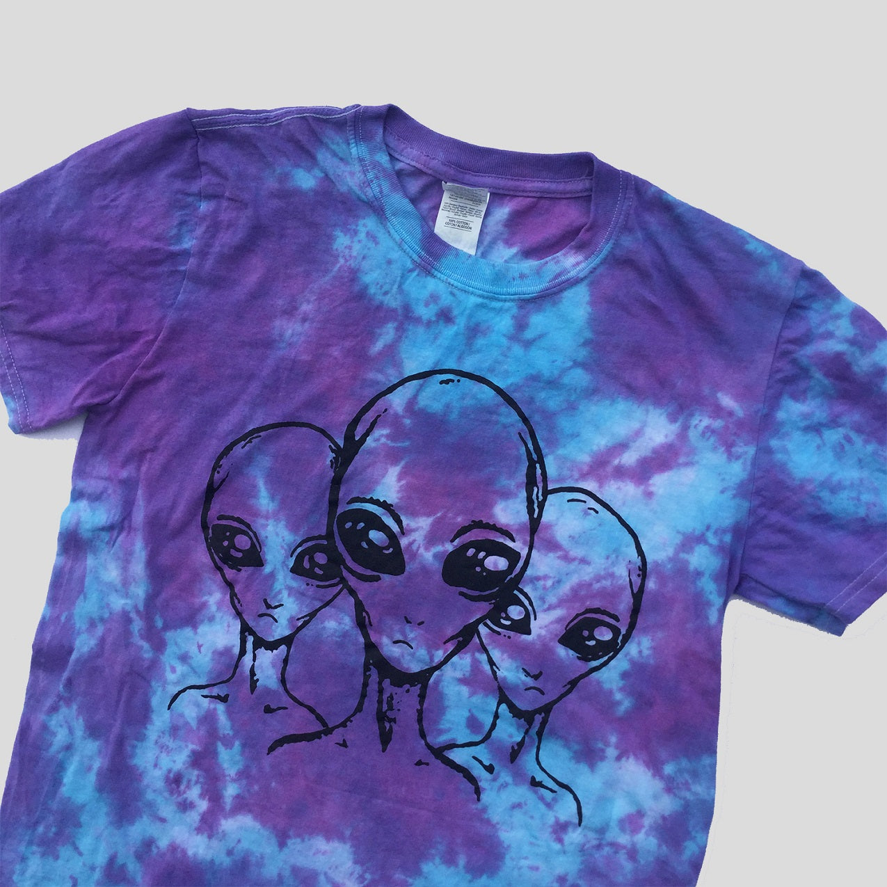 Aliens Purple/Blue Tie Dye T-shirt - Free Shipping - iimvclothing