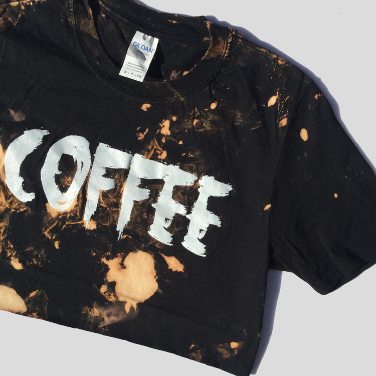 Coffee Acid Burned Tie Dye Crop Top - Free Shipping - iimvclothing