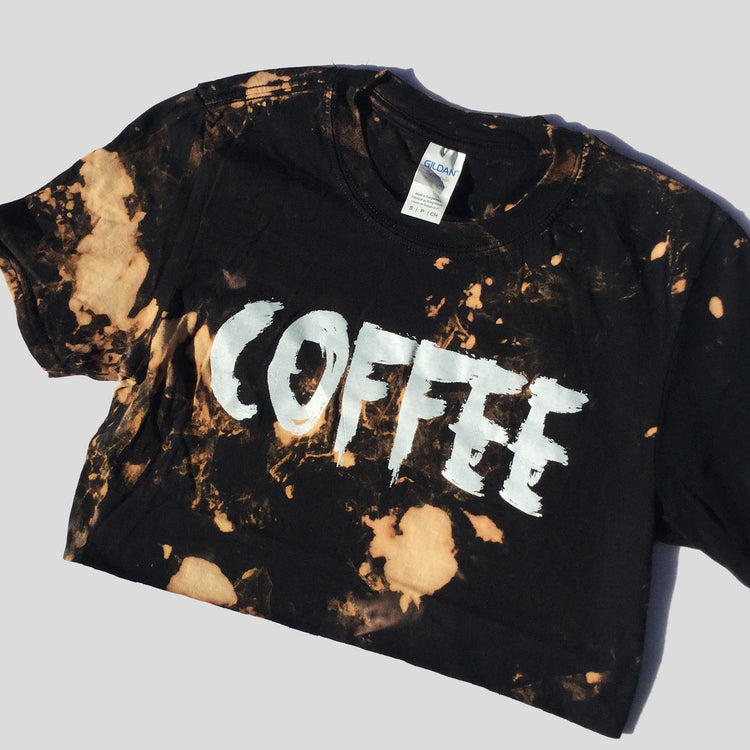 Coffee Acid Burned Tie Dye Crop Top - Free Shipping - iimvclothing