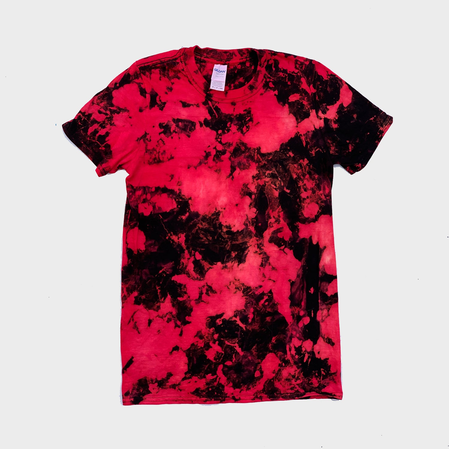 Red/Black Reverse Tie Dye T-shirt - Free Shipping - iimvclothing