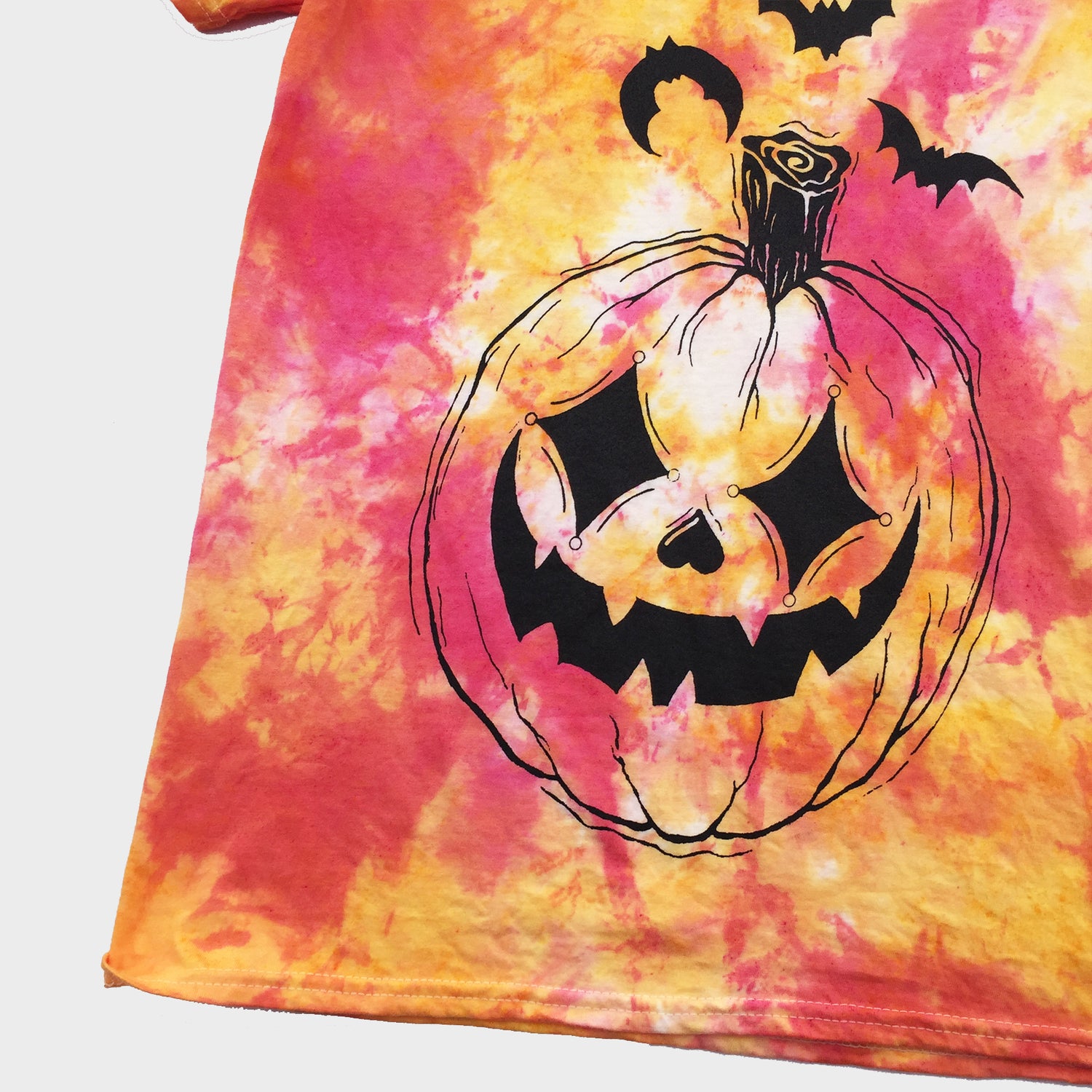 Pumpkin Harlequin Red/Yellow Tie Dye T-shirt - Free Shipping - iimvclothing