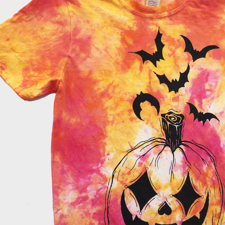 Pumpkin Harlequin Red/Yellow Tie Dye T-shirt - Free Shipping - iimvclothing