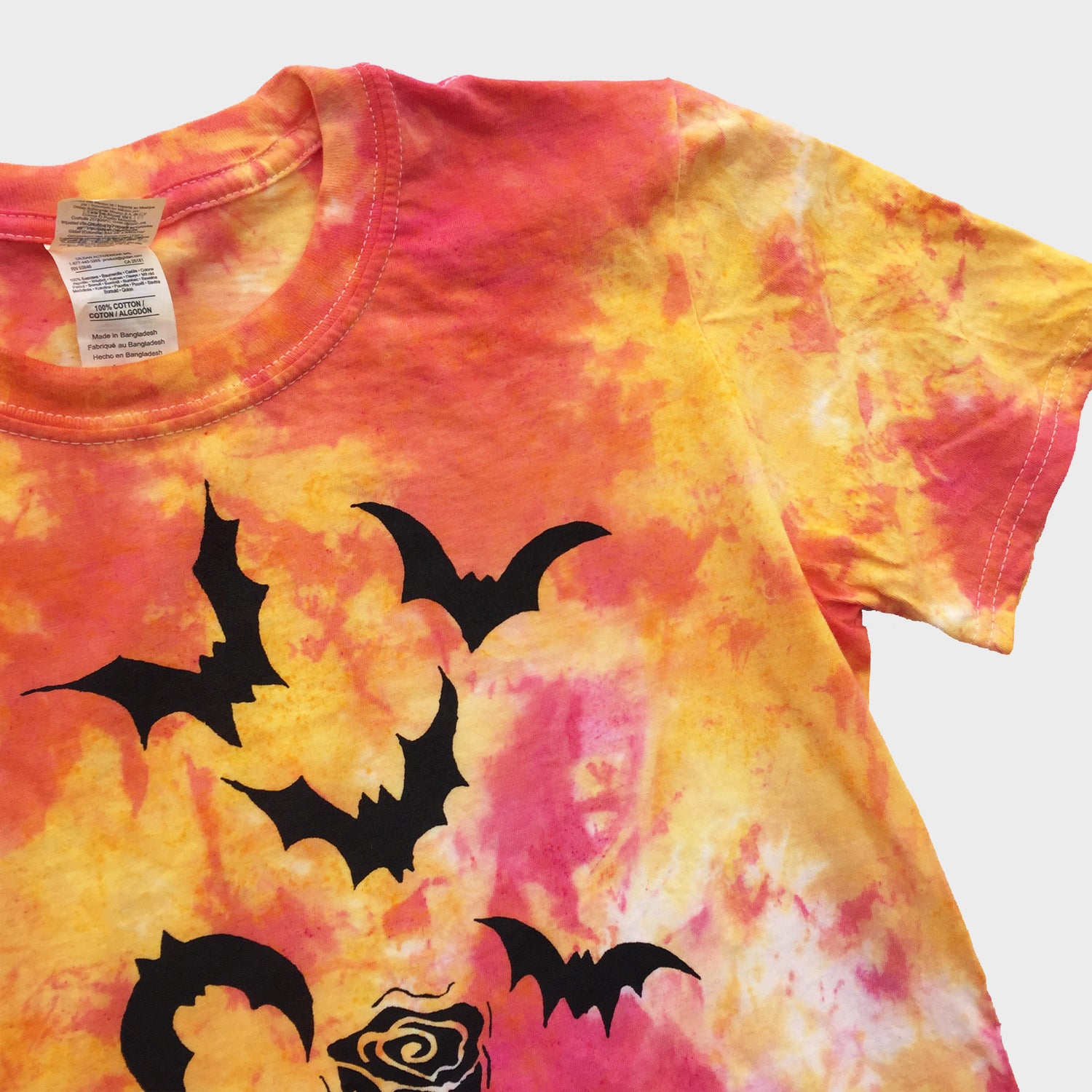 Pumpkin Harlequin Red/Yellow Tie Dye T-shirt - Free Shipping - iimvclothing