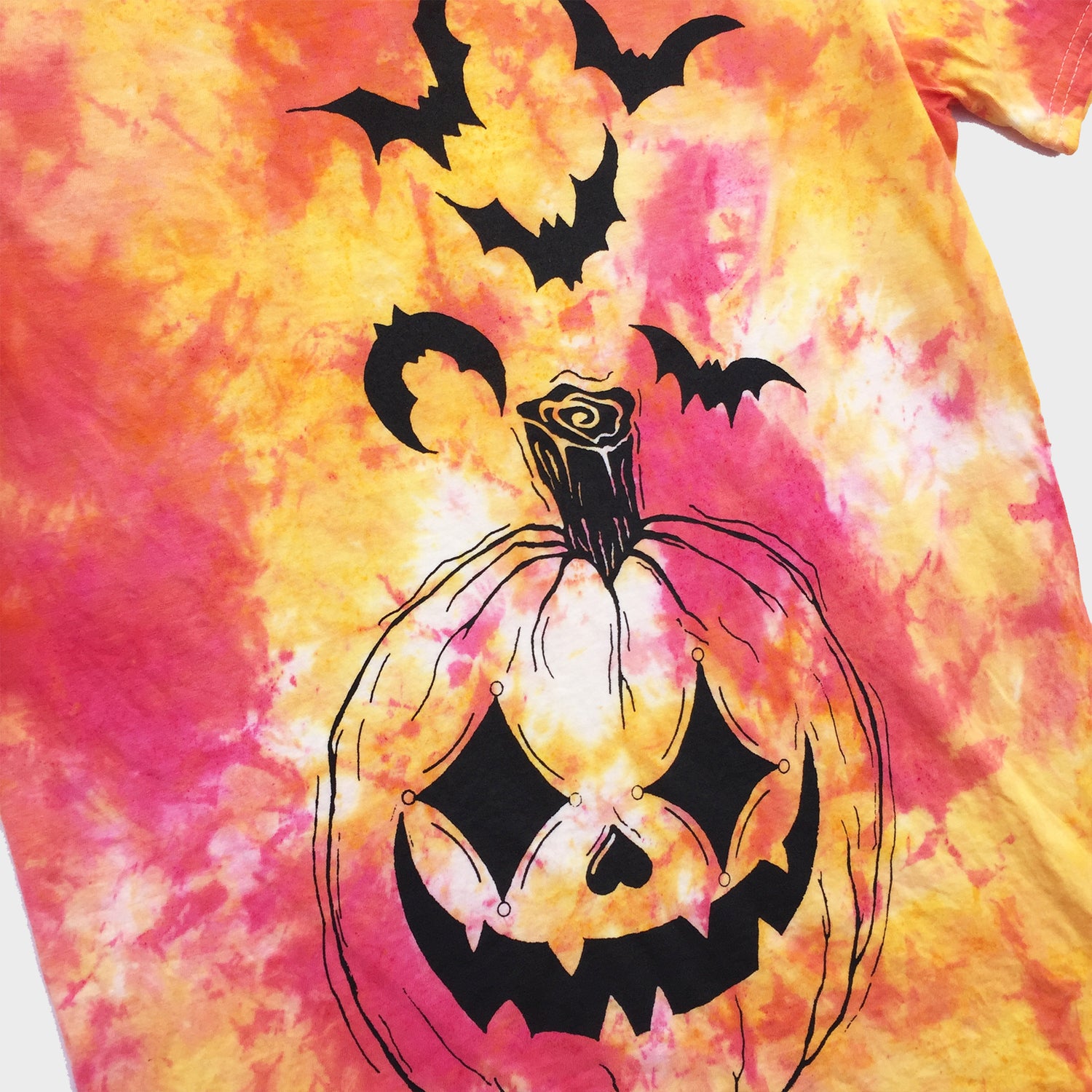 Pumpkin Harlequin Red/Yellow Tie Dye T-shirt - Free Shipping - iimvclothing