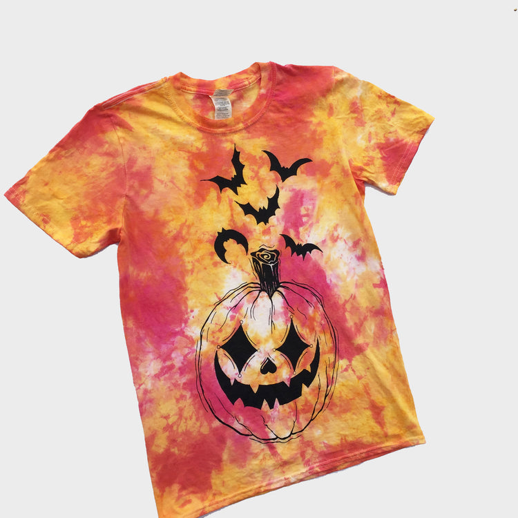 Pumpkin Harlequin Red/Yellow Tie Dye T-shirt - Free Shipping - iimvclothing