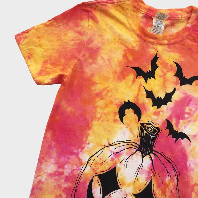 Pumpkin Harlequin Red/Yellow Tie Dye T-shirt - Free Shipping - iimvclothing