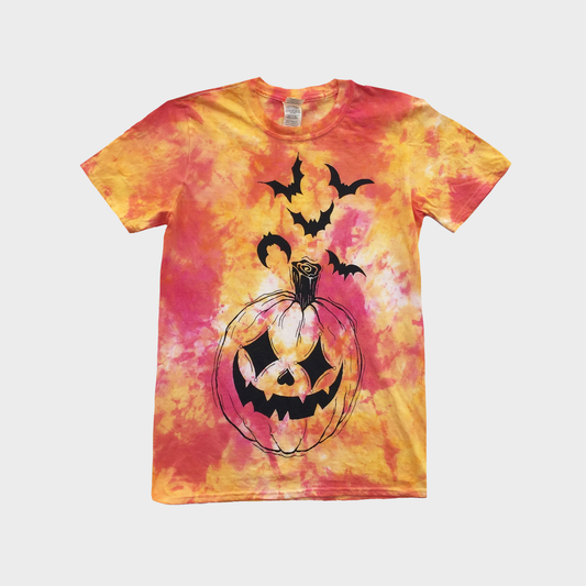 Pumpkin Harlequin Red/Yellow Tie Dye T-shirt