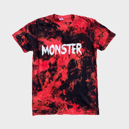 Monster Red/Black Reverse Tie Dye T-shirt - Free Shipping - iimvclothing