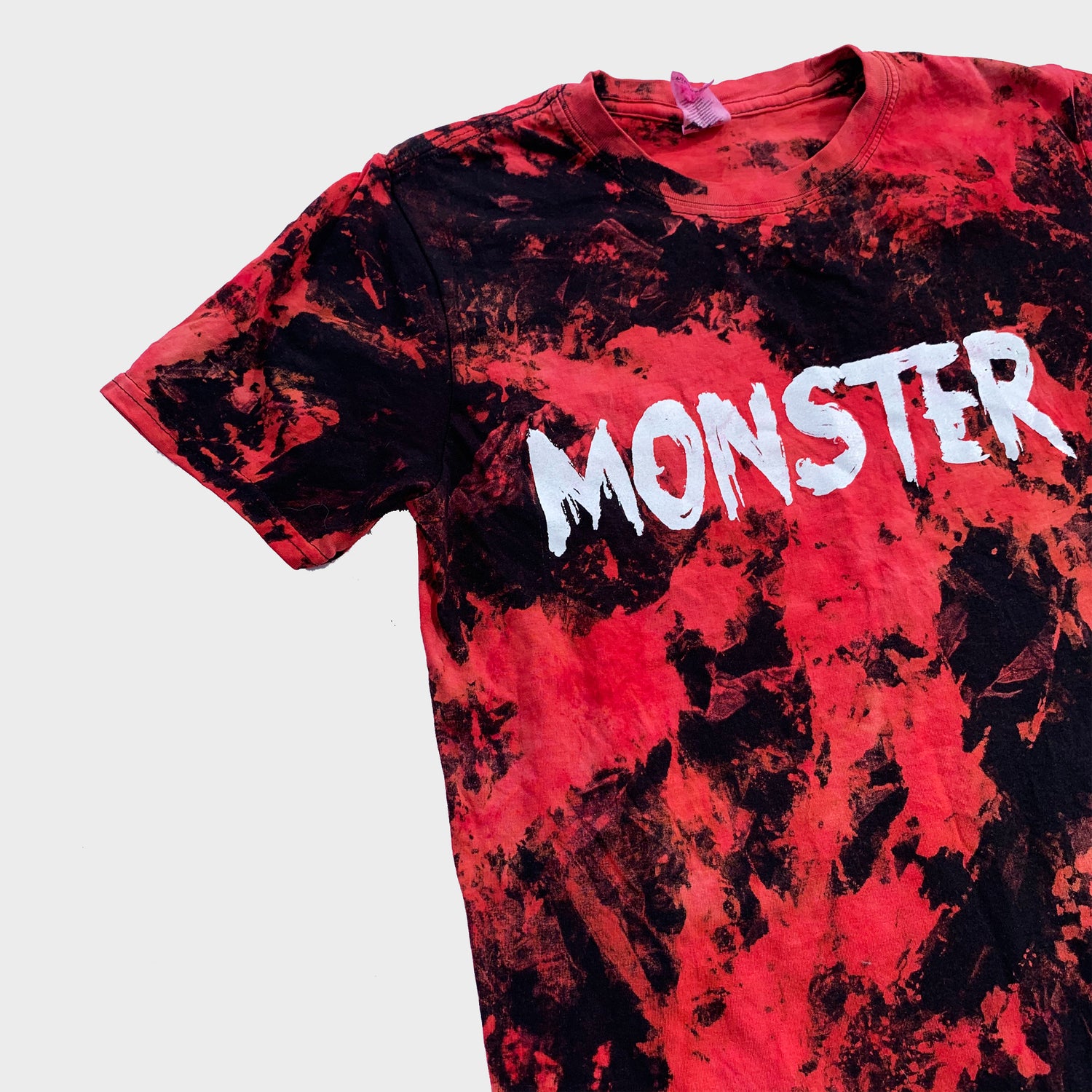 Monster Red/Black Reverse Tie Dye T-shirt - Free Shipping - iimvclothing