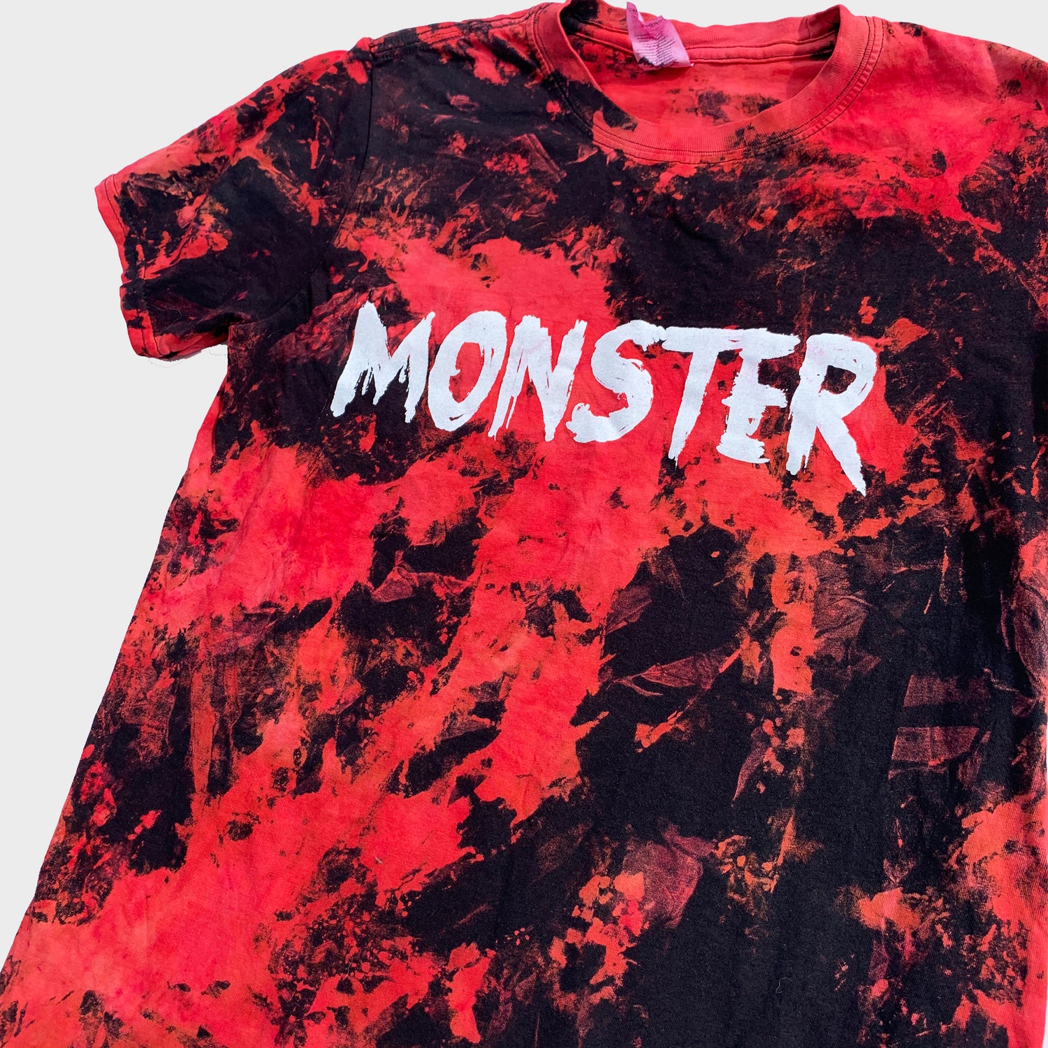 Monster Red/Black Reverse Tie Dye T-shirt - Free Shipping - iimvclothing