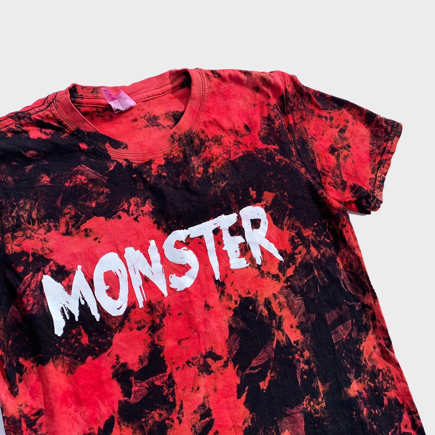Monster Red/Black Reverse Tie Dye T-shirt - Free Shipping - iimvclothing