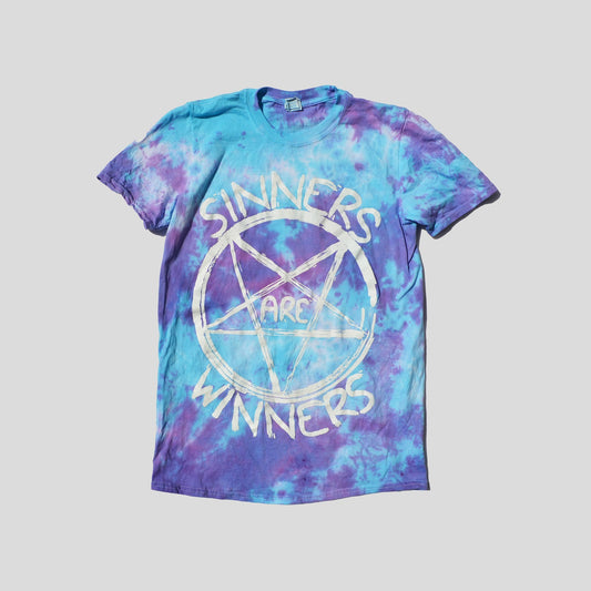Sinners Are Winners Purple/Blue Tie Dye T-shirt - Free Shipping - iimvclothing