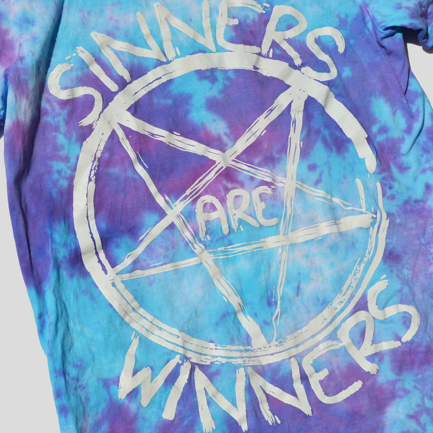 Sinners Are Winners Purple/Blue Tie Dye T-shirt - Free Shipping - iimvclothing