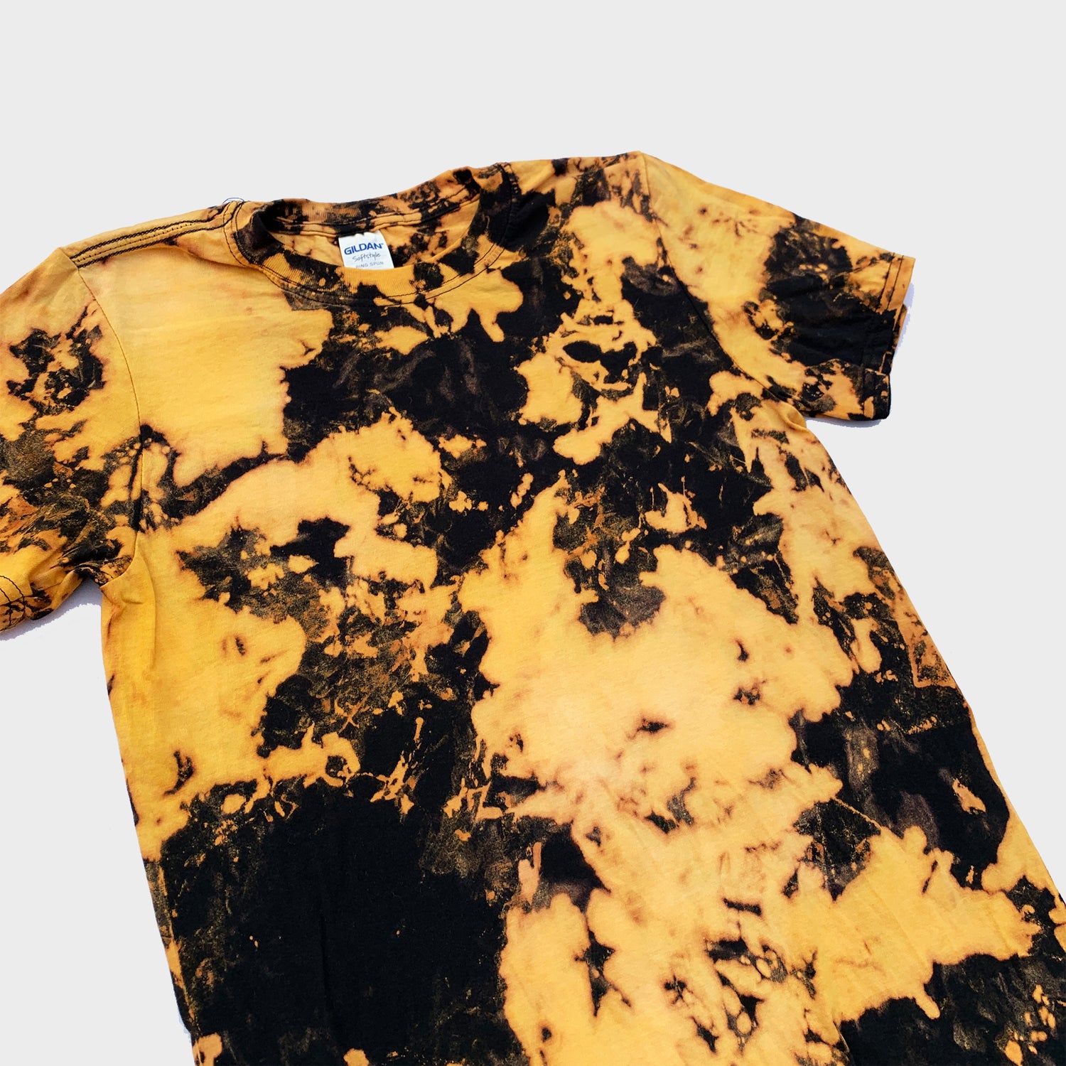 Yellow/Black Reverse Tie Dye T-shirt - Free Shipping - iimvclothing