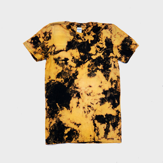 Yellow/Black Reverse Tie Dye T-shirt - Free Shipping - iimvclothing